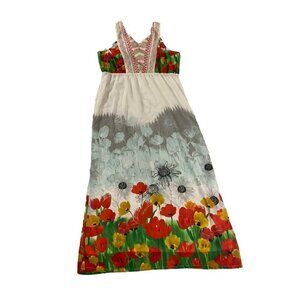 Alberto Makali Women's Bohemian Colorful Tropical Maxi Dress - XL